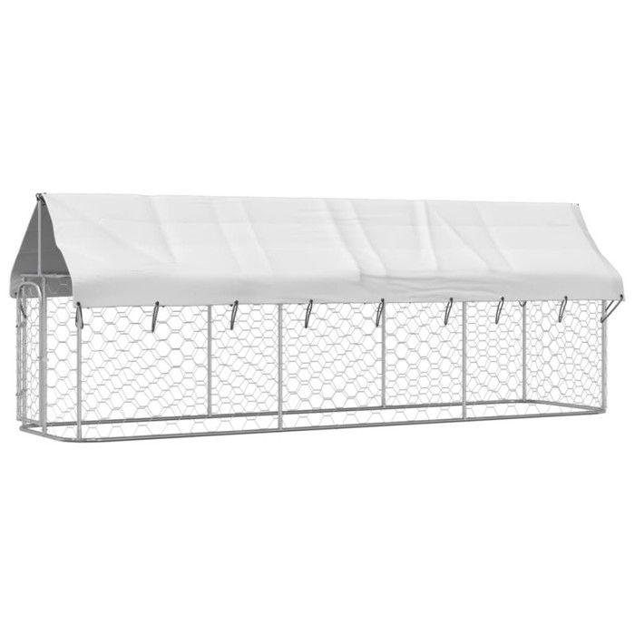 VidaXL Chenil Extérieur avec Toit pour Chiens 400x100x150 cm Cage Niche Chiots 171497