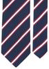 [Main Color] Business Necktie (7.5cm Width) Striped, for Interviews, Job Hunting, and Employment (Navy)