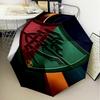 1PC Champions Celebration Printed Umbrella Folding umbrella, automatic umbrella 8-Frame for Travel, camping Fan gifts Christmas Gifts