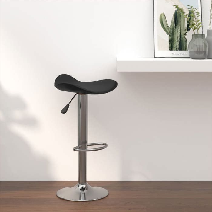 VidaXL Bar Stool Swivel Seat Bistro Counter Chair Pub Stool Counter Seat Black Chrome Steel and 335080