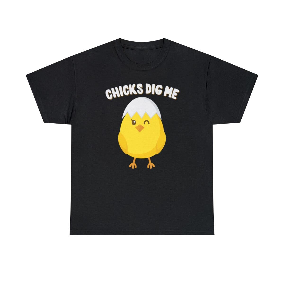 Chicks Dig Me Easter Graphic T-Shirt, Sizes S-5XL M