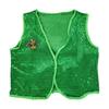 Sparkling Irish Green Sequined Vest for Cospaly Party Nights Festival Celebrations and Role Play Costume Perfection