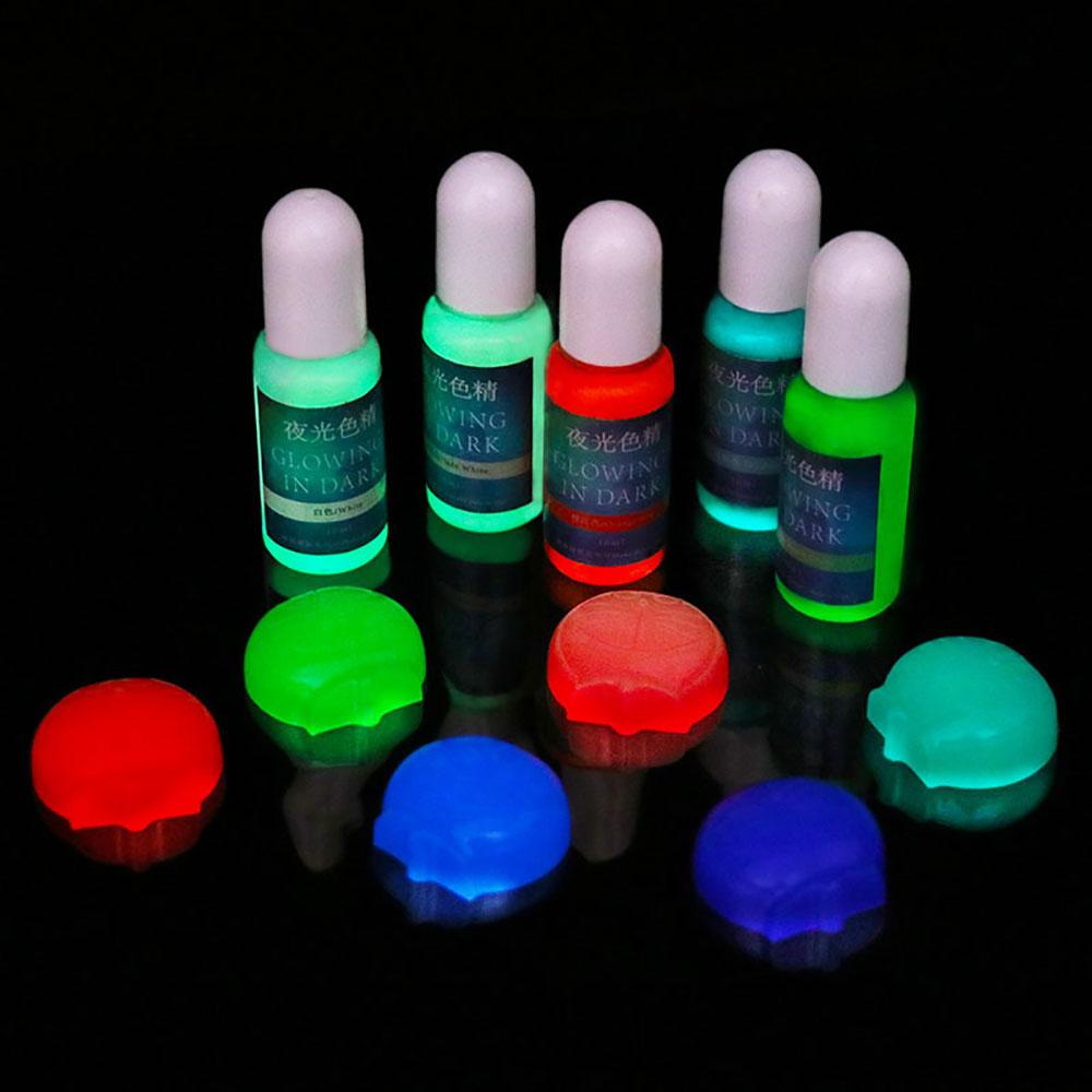 Silicone world 10ML 20 Colors Fluorescent Pigment Luminous Paint Resin Dye UV Resin Coloring Epoxy Resin Pigment for DIY Crafts