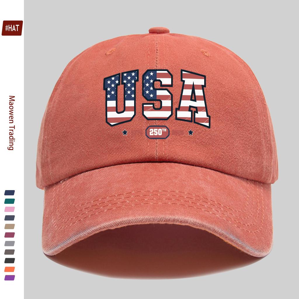 pc th Anniversary of the Founding of the United States  Patriotic Pattern Printed Baseball Cap Patriot Independenc