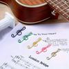 50PCS Colorful Musical Note Paperclips Cartoon Student Bookmarks Paper Clips Creative Office Supplies Folders Memo Holders