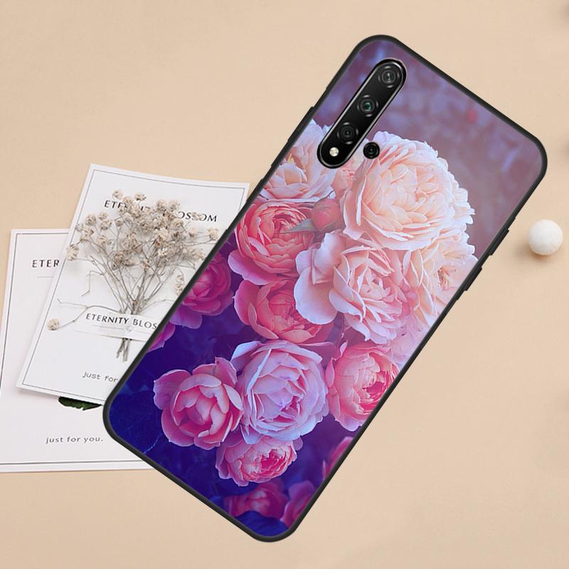 Flower Red Rose For Huawei Nova 8i 7i 11i 12i 12s 9 10 SE Y60 Y61 Y70 Y72 Y73 Y90 Y91 P20 P40 P30 Lite Case