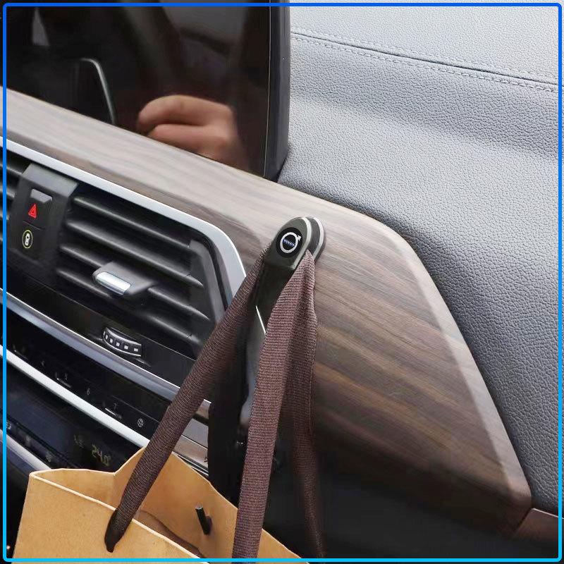 Mini Car Hook Organizer Storage USB Cable Key Storage Self Adhesive Wall Hook For Volvo Rdesign XC90 S60 XC60 V70 S80 S40 V50 V40 V60 C30 S70