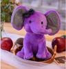 Cute Cartoon Baby Elephant Plush Toy with Santa Hat