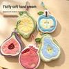 Cartoon Fruit-Shaped Coral Fleece Hand Towel - Cute, Absorbent for Kitchen & Bathroom
