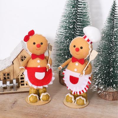 Plush Gingerbread Dolls Chef Gingerbread Man Christmas Desktop Ornaments For New  Party Festival Gift Decor Home Supply