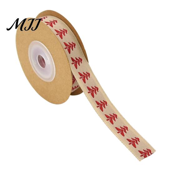 Decorative Ribbon for Holiday Wreaths Christmas Packaging Ribbon, Cotton And Faux Linen Fabric Roll Crafting Decor Gift Wrapping, Floral Arrangement