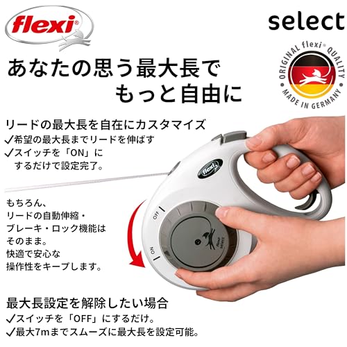 Flexi Select Tape Gray Dog Leash