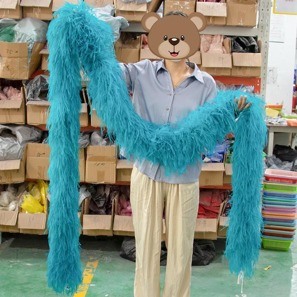 DIY 2 Meter Flauschige Straußenfeder-Boa 1-lagig bis 20-lagig Dick Schal aus hochwertigen Federn zur Dekoration von Brautkleidern Individuell anpassbarer DIY-Schal