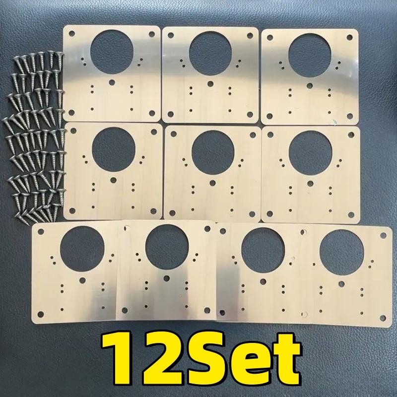 Kit plăci de reparare balamale pentru dulap Placă de montare pentru balamale pentru ușă dulap de bucătărie, cu găuri Suporturi de fixare plată Ustensile de uz casnic