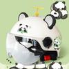 Trendy Street-Style Half Helmet with Eye Protection for Young Riders