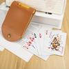 Faltbarer Cribbage-Spielbrett mit Metallstiften Tragbares Leder-Cribbage-Brettspiel-Set Einzigartiges 2-Spuriges Cribbage-Brett Langlebig