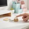Stress Relief Bun Clicker Mini Steamed Bun Keychain Decompression Squeeze Pendant for Work Study Travel