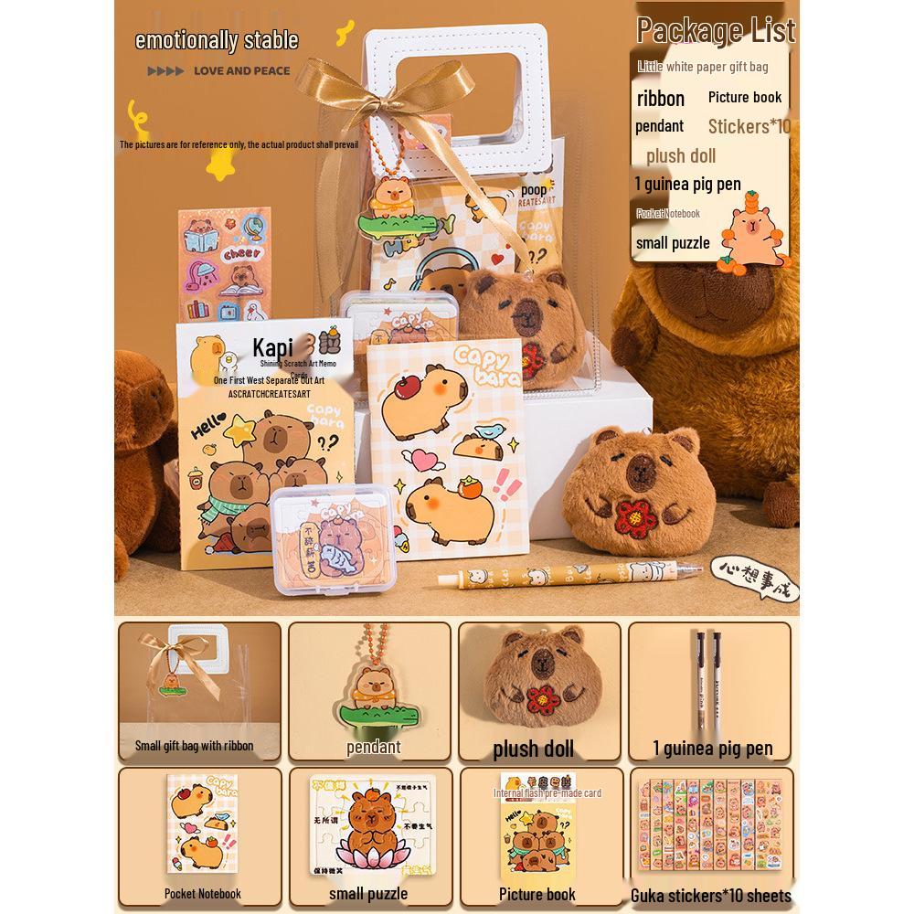 

Capybara Stationery Set: Small Gift for Students and Children s Birthday Souvenir.