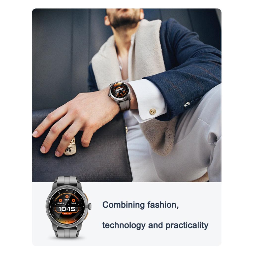 1.43-inch Smartwatch, Waterproof, Heart Rate, Blood Oxygen, and Sleep Data Feedback,