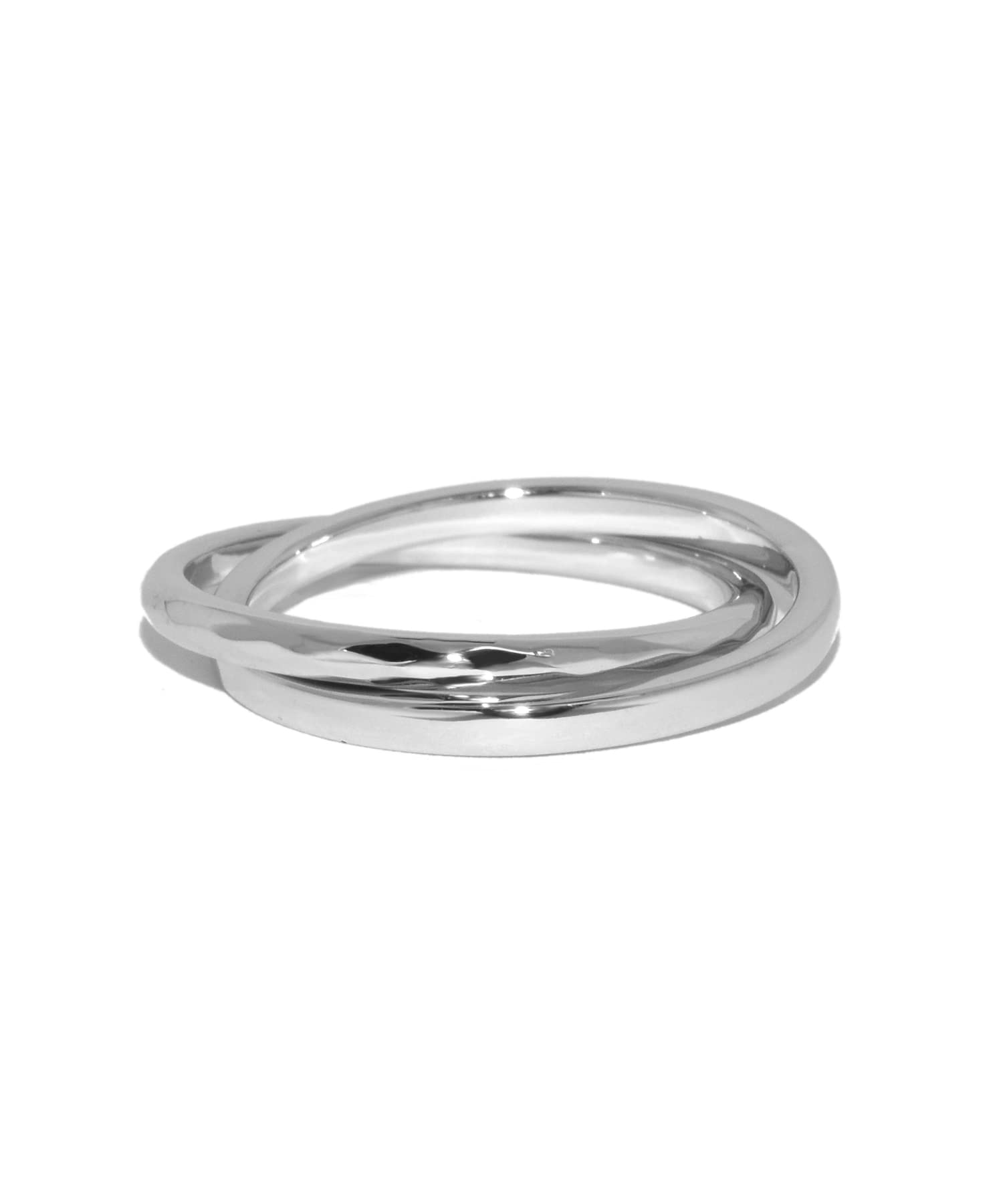 

Lionheart THE EDGE Двойное кольцо из стерлингового серебра 925 пробы, размер 13, серебряное, штабелируемое в два ряда, мужское,