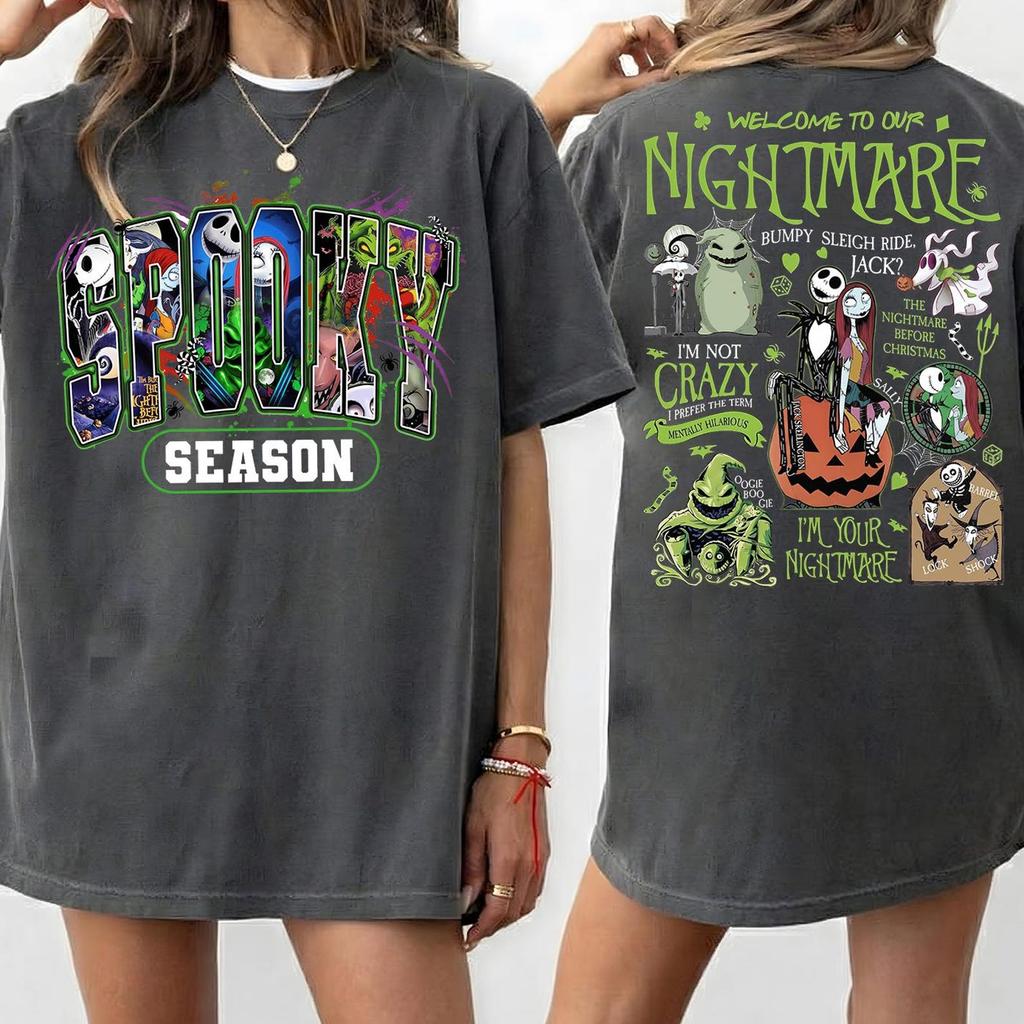 Comfort Colors® The Nightmare Before Christmas Shirt, Jack Sally Zero Tee, Halloween Boogieman Shirt, Boogie's Boys Shirt, Scary Halloween