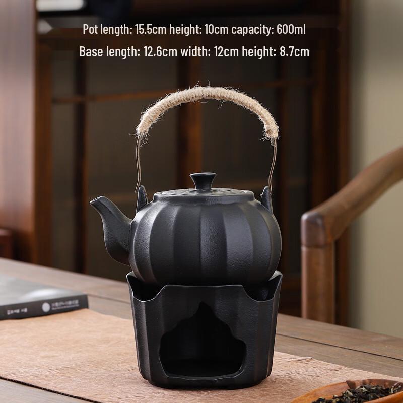 Jing Beier Black Pottery Stovetop Tea Kettle