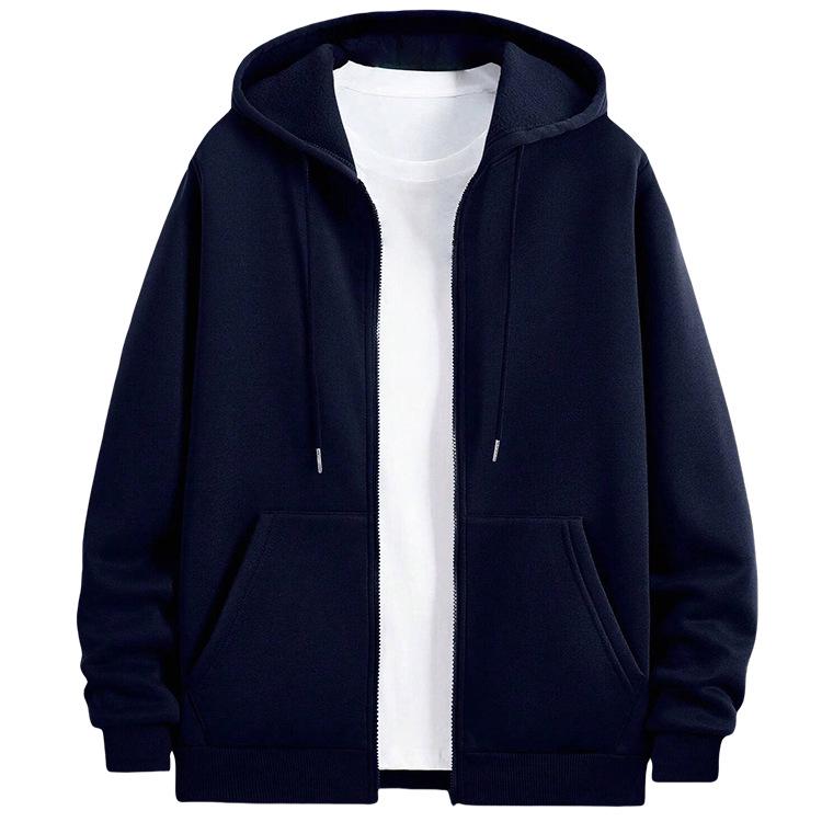 Men's Trendy Autumn/Winter Plus Velvet Heavyweight Hoodie for Group Uniforms
