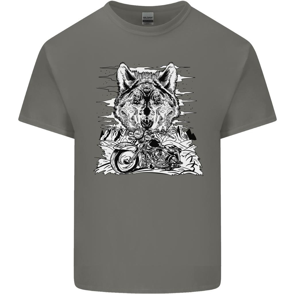 Motorbike Wolf Biker Motorcycle Motorbike Unisexs Light Cotton TShirt
