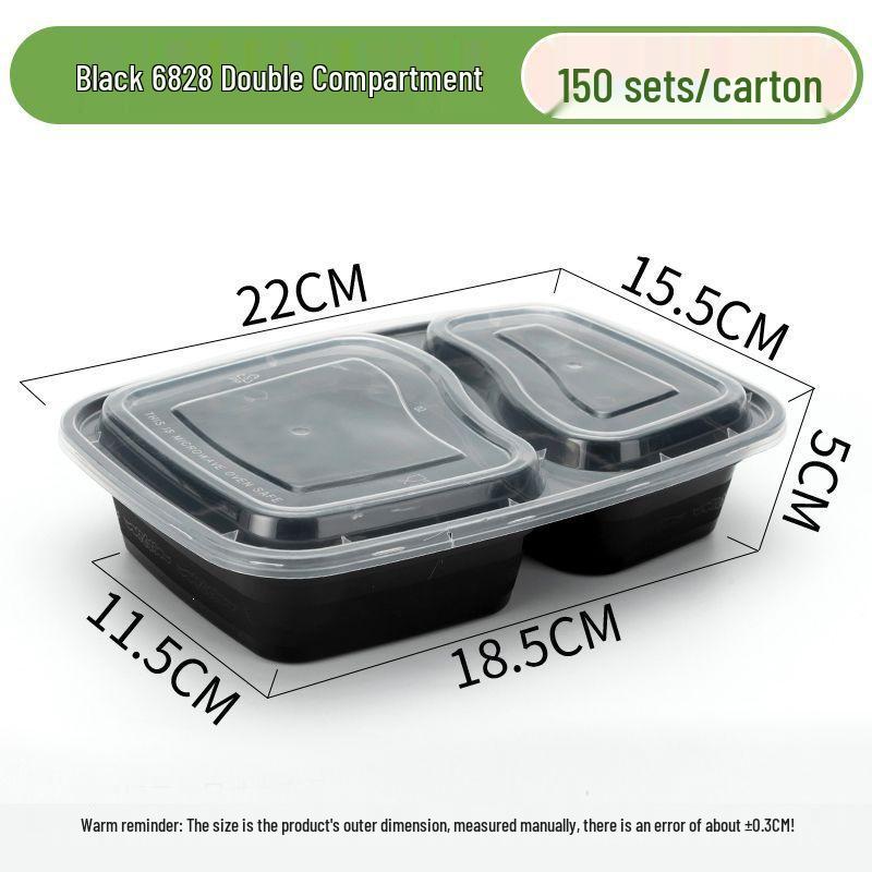Thickened Disposable Bento Box with Five Compartments
