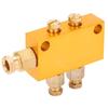 6Mm Inlet Oil Distributor Brass Material Divider Valve Piston Distributor  Industrial Machinery