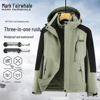 Mark Fairwhale Herren 3-in-1 Winddichte Wasserdichte Outdoorjacke