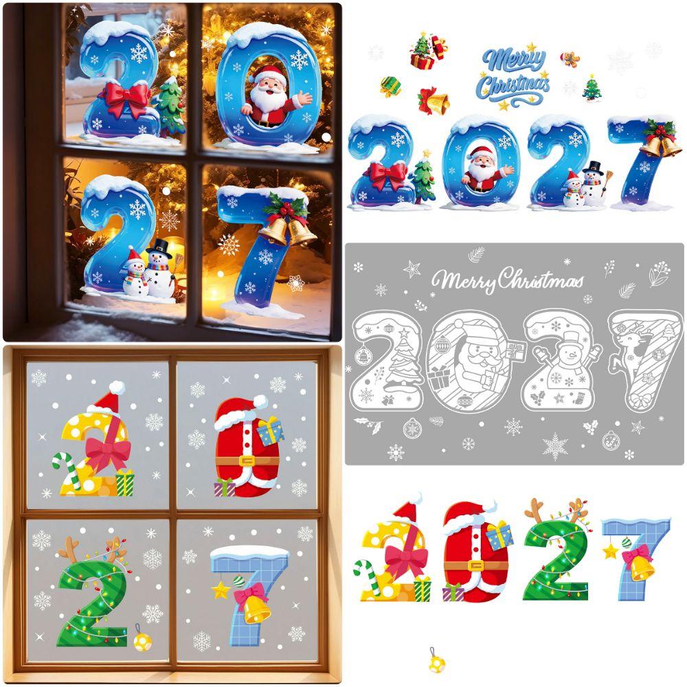 2027 Window Static Clings Electrostatic Window Decorations  Shopwindow Ornament