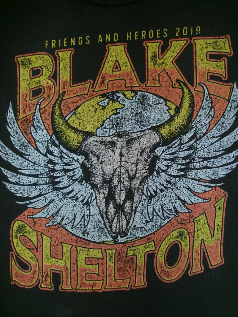 BLAKE SHELTON T SHIRT SzL COUNTRY BAND TOUR 2015 FRIENDS & HEROES CITIES ON BACK Unisex T-Shirt