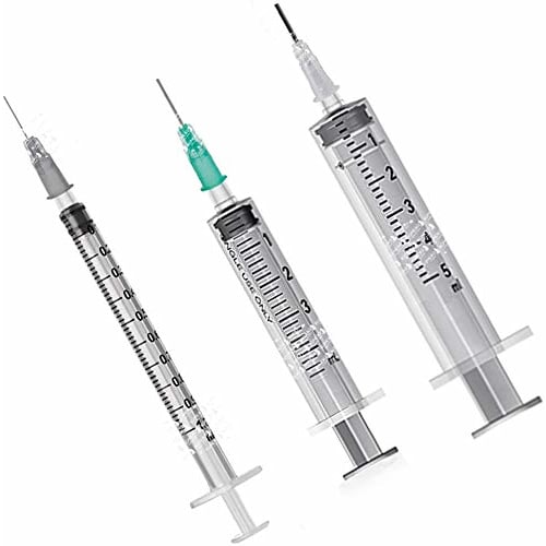 Injector 1, 3, 5ml 3-piece set