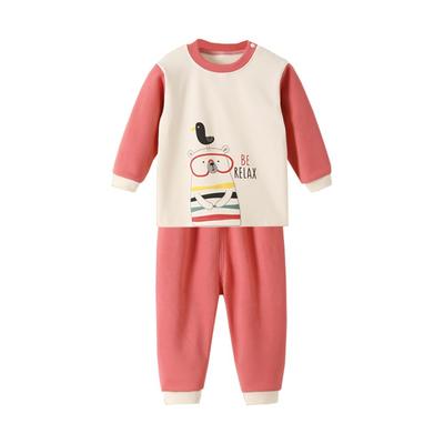 Jaydyequ Baby Belly Long Sleeve Sleepwear Kids 110cm Pajamas, Girls' Warmer, Spring/Autumn Clothes, Girls' Loungewear, Set, Gift, Red,
