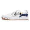 Li Ning Common 80s Comfortable Lace-Up Thick Sole Height Increasing Non-Slip Shock Absorbing Low-Top Skate Shoes Men Sneakers White Blue AGCU055-2