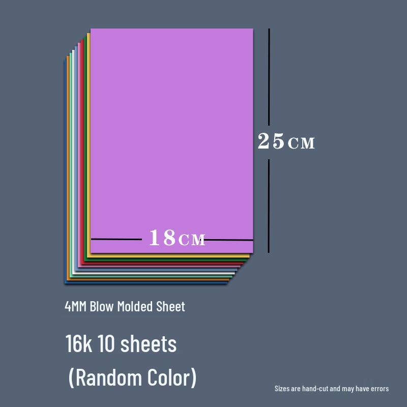 4mm Thick Blow Molding Paper Set for DIY Printmaking: Colored 4K Printing & Engraving Board
