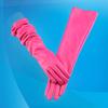 Women's Performance Long Leather Gloves with Extended Warm and Velvet Wedding Dress with Fashionable PU Leather Gloves