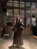 2025 Autumn/Winter Korean Woolen Coat with Fur Sleeves - High-End Petite Long Coat