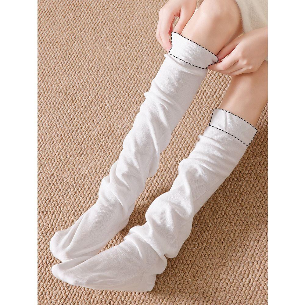 Non-Slip Bottom High Tube Sleep Socks Comfortable Fabric Leg Warmers  Postpartum Period