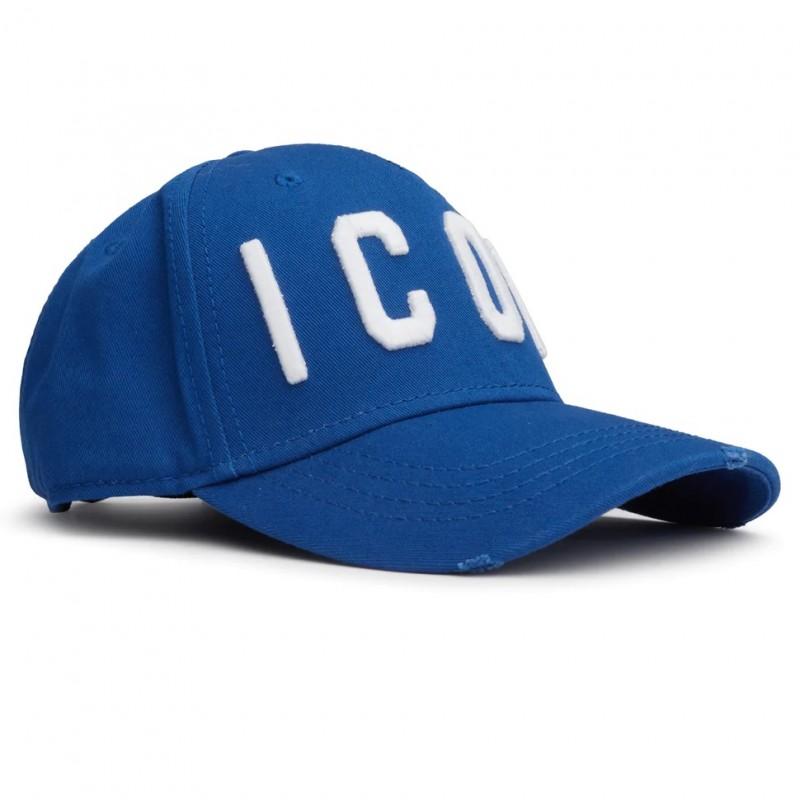 DSQUARED2 icon Italian baseball cap blue