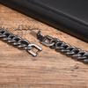 Vnox 8mm/12mm Bold Heavy Stainless Steel Cuban Bracelets for Men Boys,Oxidized Metal Wristband,Punk Rock Chain Bracelet Jewelry
