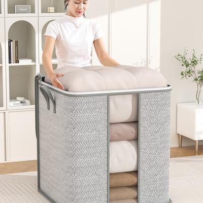 Large Capacity Non-woven Clothing Quilts Storage Bag Foldable Blanket Storage Container Tidy Bedroom Closet