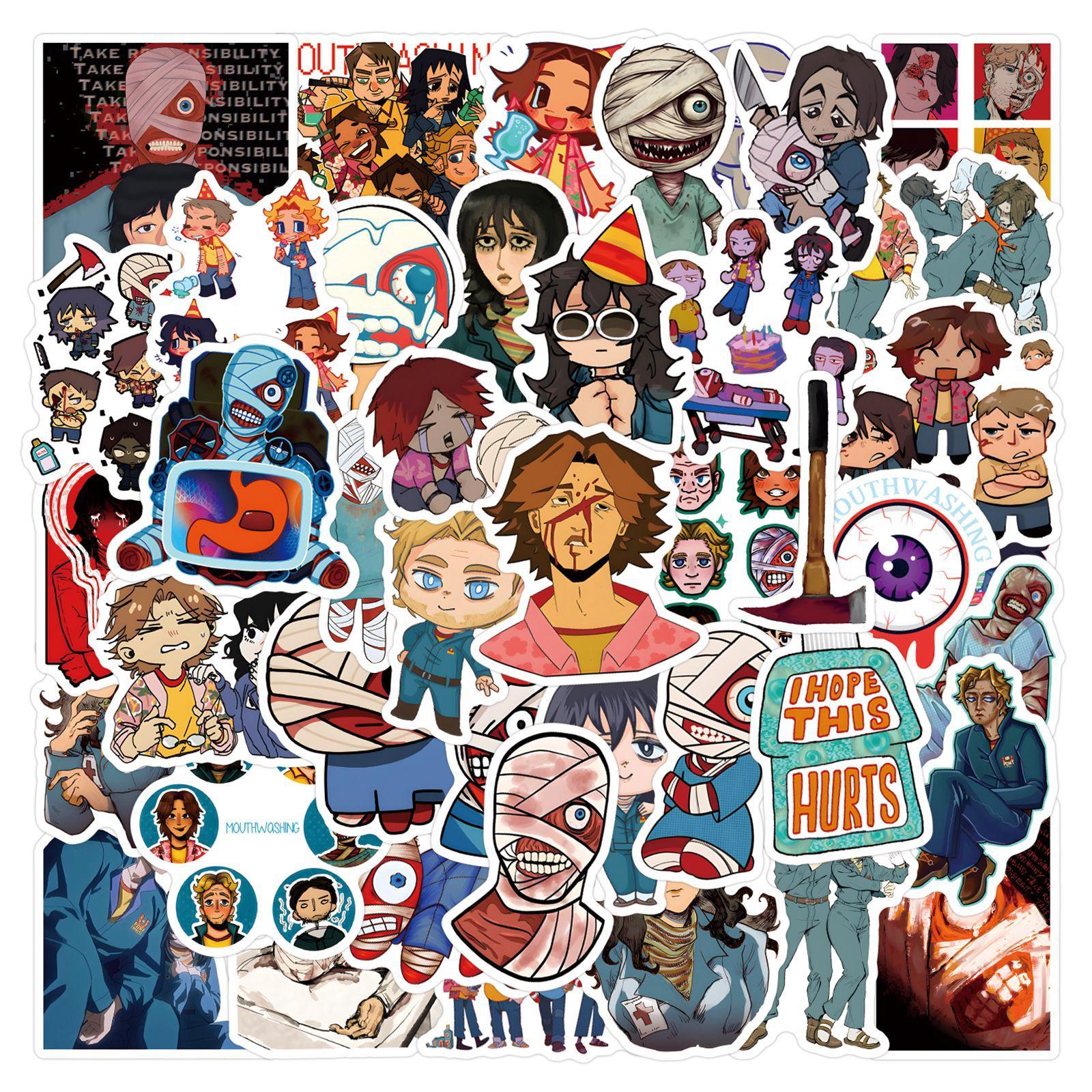 

55 Наклейки-граффити для игры в полоскание рта, декоративные наклейки для скутера, ноутбука, для DIY