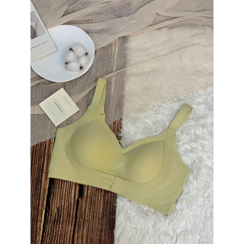 Traceless Front Buckle Underwear Women's Small Breasts Gather Thin Anti-expansion Adjustment Type Closed Breast Soft Support Upper Support Bra Cover