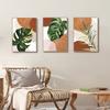 Wall Art Canvas Paintings Modern Still Life Poster Prints Pictures for Living Room Decoration 3pcs Boho Palm Leaf Green Plants