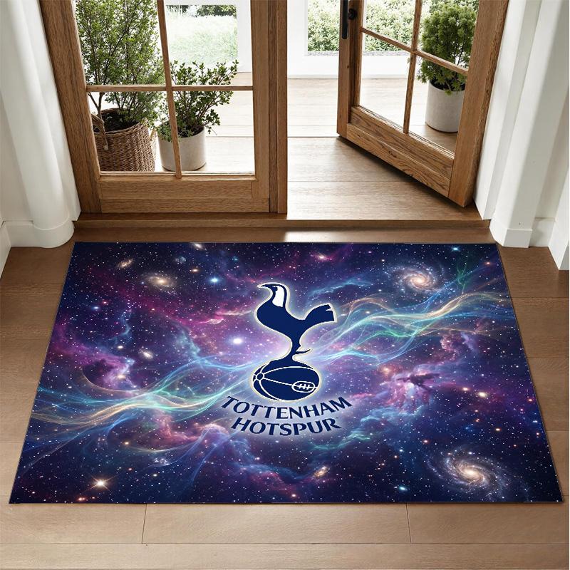 Tottenham Hotspur Tasarımlı Kristal Kadife Halı Yatak Odası Girişi İçin Yumuşak Dekoratif Mat