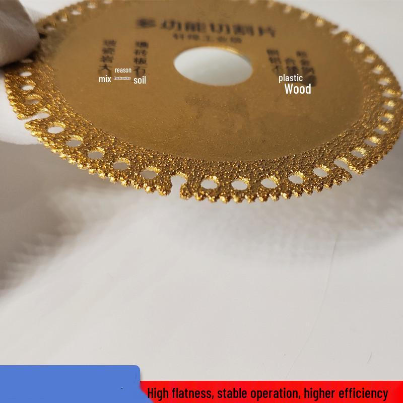 Multifunctional Cutting Disc for Glass, Tile, Stone, Cement, Marble, Cast Iron, Rebar, and Wood - Angle Grinder Blade