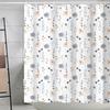Shower Curtain Flower And Plant Leaf Polyester 3D Digital Printing Shower Curtain Waterproof And MildewProof Shower Bathroom Partition Curtain
