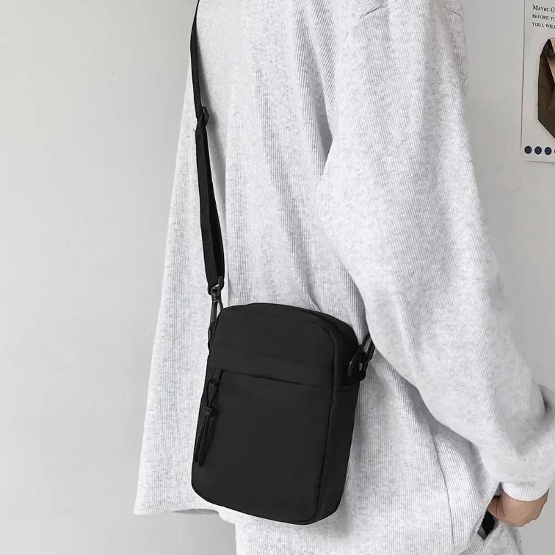 Canvas Women's Crossbody Bag Trend Shoulder Handbag Korean Solid Color Student Phone Bag Simple Shopper Bags Purse